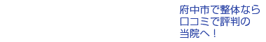 東京府中の肋骨矯正、自律神経整体で評判の紅葉丘整骨院